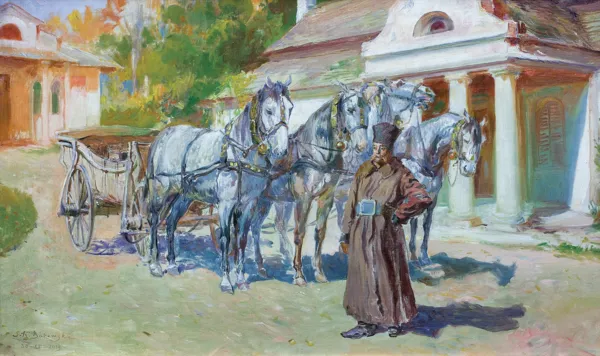 Stanisław Kaczor Batowski, CZWÓRKA PRZED DWOREM, 1913