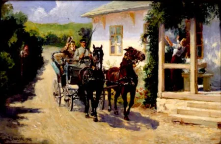 Stanisław Kaczor Batowski, Przed dworem, 1942