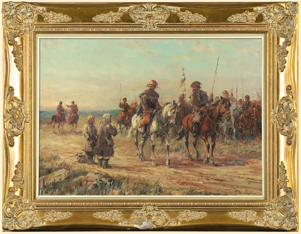 Władysław Chmieliński (Stachowicz), PODJAZD KOZACKI W DRODZE, lata 60. XX w.