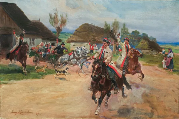 Jerzy Kossak, WESELE KRAKOWSKIE, 1927