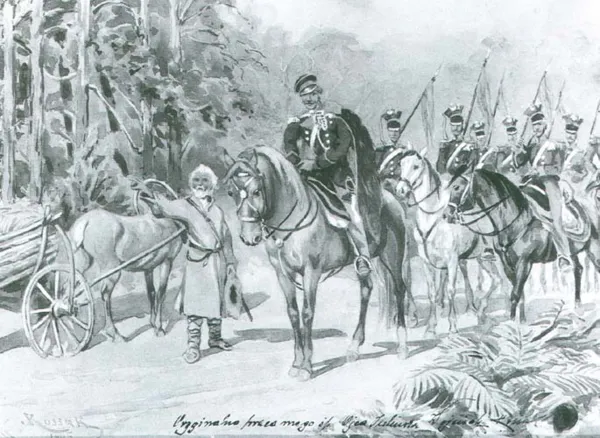 Juliusz Kossak, Odział wojska