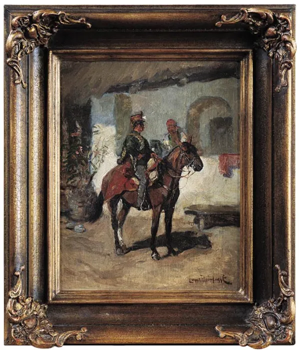 Ede Lengyel-Reinfuss, Huzar i dziewczyna, ok. 1920