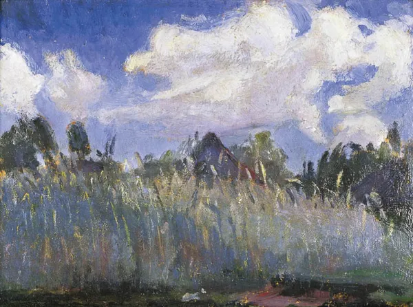 Jan Stanisławski, ZBOŻE NA TLE WSI BOJARKA NA UKRAINIE, 1905