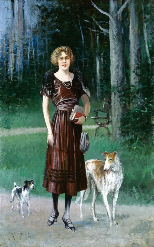 Jan Chełmiński, Na spacerze w parku