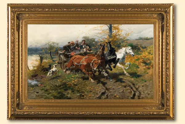 Józef Brandt, ROZPĘDZONY ZAPRZĘG, ok. 1900