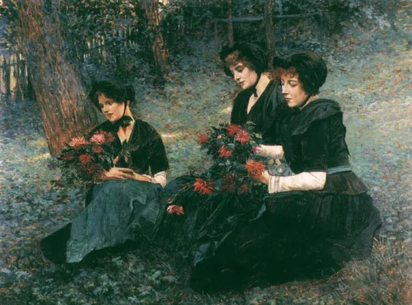 Walther Firle, W ogrodzie