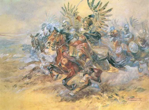 Antoni Trzeszczkowski, Natarcie husarii