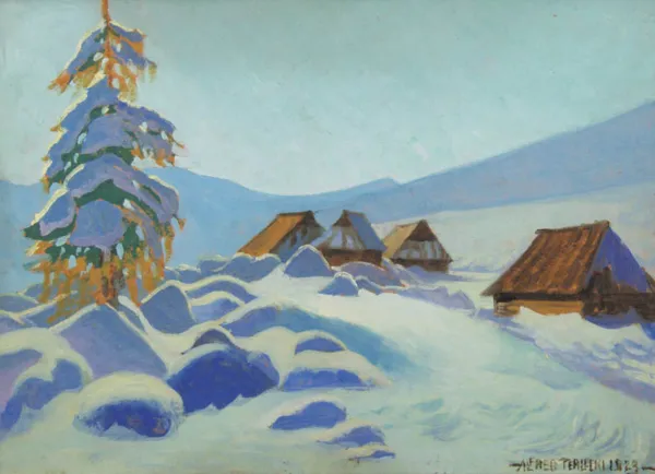 Alfred Terlecki, SZAŁASY W ŚNIEGU, 1923