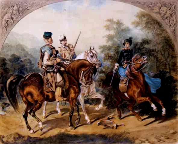 Juliusz Kossak, Polowanie, 1854