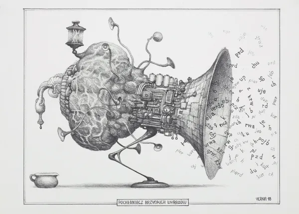 Jacek Yerka, POCHŁANIACZ BRZYDKICH WYRAZÓW, 2018