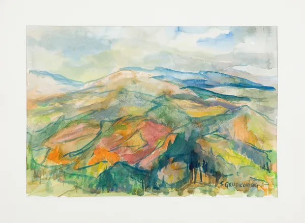 Sergiusz  Grudkowski, GÓRY W OKOLICACH WISŁY, 1970