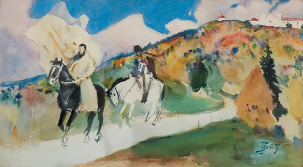 Julian Fałat, DWAJ JEŹDŹCY, przed / lub 1914