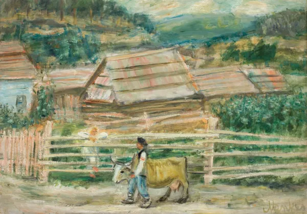 Zygmunt Menkes, PEJZAŻ Z HUCULSZCZYZNY, lata 30-te XX w.