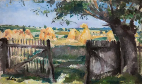 Wojciech Weiss, ŻNIWA, STOGI ZBOŻA, ok. 1925