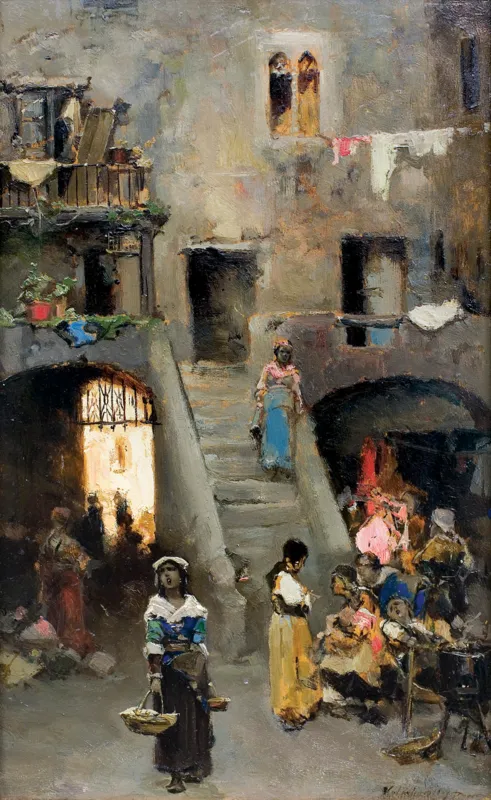 Wilhelm Kotarbiński, ULICZKA W RZYMIE, ok. 1880