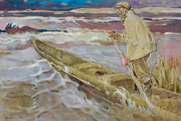 Apoloniusz Kędzierski, RYBAK W CZÓŁNIE. RYBAK NA FALI