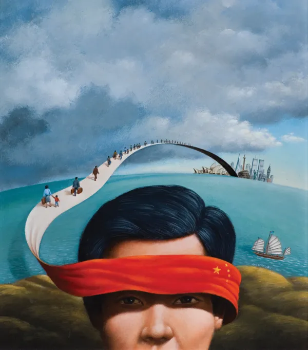 Rafał Olbiński, HONG KONG BLUES, 1990