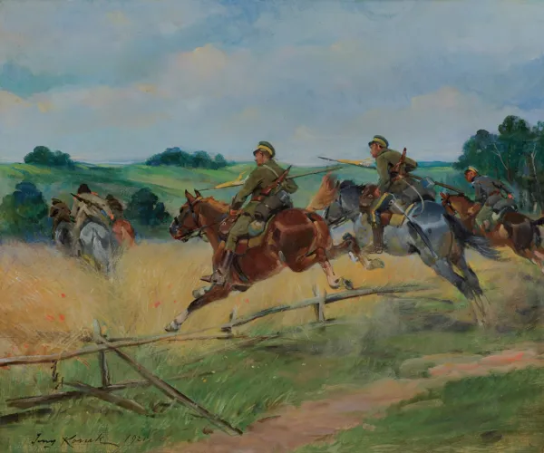 Jerzy Kossak, POGOŃ UŁANÓW ZA KOZAKAMI, 1921
