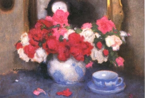 Alfons Karpiński, MARTWA NATURA Z BUKIETEM Róż