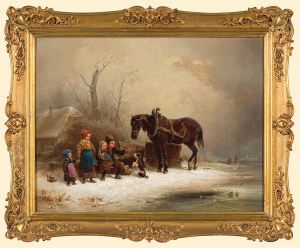 Wilhelm Alexander Meyerheim, ZIMOWA ZABAWA, 1850