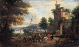  Północny malarz italianista, 73. ITALIANIZUJąCY PEJZAż Z PORTEM, OK. 1685