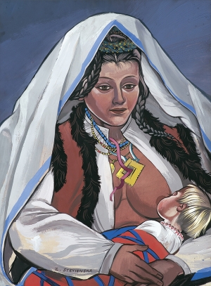 Zofia Stryjeńska, MACIERZYŃSTWO, LATA 40. XX W.