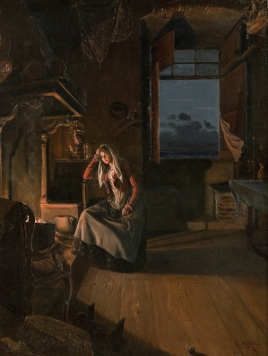 Eugenio  Renazzi del Castello , NOCNE CZUWANIE, OK. 1900