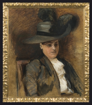 Stanisław Fabijański, PORTRET PANI W KAPELUSZU, PRZED 1911