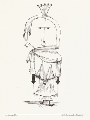 Paul Klee, WIEDŹMA Z GRZEBIENIEM, 1922