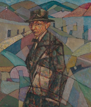 Jerzy  Hulewicz , PORTRET MĘŻCZYZNY Z FAJKĄ, OK. 1925