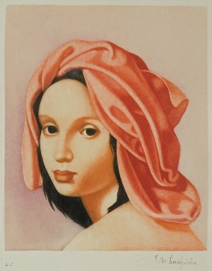 Tamara Łempicka, KOBIETA W POMARAŃCZOWYM TURBANIE, OK. 1956