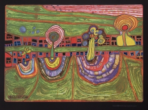 Friedensreich Hundertwasser, DOWNTOWNLANE, 1971