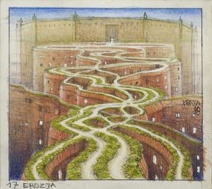 Jacek Yerka, EROZJA, 1998