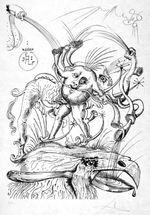 Salvador Dali, ILUSTRACJA 2 Z TEKI LES SONGES...