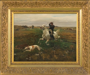 Alfred Wierusz-Kowalski, NA PRZEŁAJ PRZEZ ŁĄKI, OK. 1885