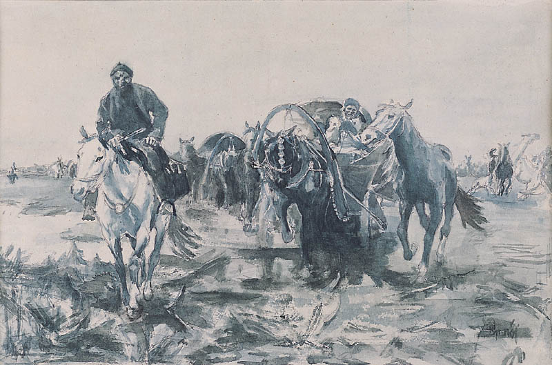 Józef Brandt, TABOR W PODRÓŻY, LATA 1880 &#8211; 1900