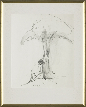 Alicja Wahl, KOBIETA SIEDZąCA POD DRZEWEM, 1997