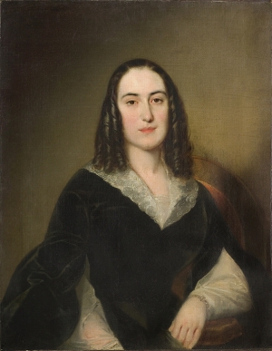  Malarz Nieokreślony poł. XIX , PORTRET MŁODEJ DAMY