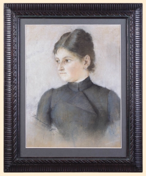 Olga Boznańska, PORTRET IZY BOZNAŃSKIEJ, SIOSTRY OLGI,1887