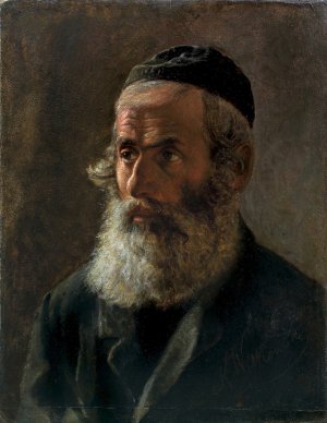 Karol Dominik  Witkowski, PORTRET RABINA, OK. 1882