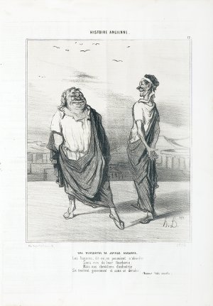 Honoré Daumier, SPOTKANIE WESOŁYCH AUGURÓW, 1842