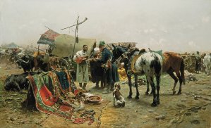Józef Brandt, JARMARK W BAłCIE NA PODOLU, 1886