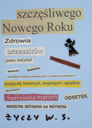 Wisława  Szymborska , KARTKA NOWOROCZNA