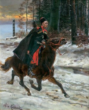 Wojciech Kossak, Z ROZKAZEM NA GRANICY, 1890