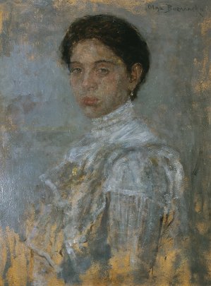 Olga Boznańska, PORTRET PANI W BIAłEJ SUKNI, OK. 1905