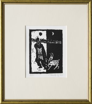 Jerzy Duda Gracz, ŻYD Z KOZą, Z CYKLU JUDAICA, 1965