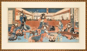 Sadahide Utagawa, KURTYZANY WE WNĘTRZU, OK. 1860