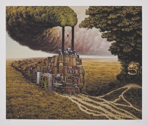 Jacek Yerka, GREEN AGE, 1994