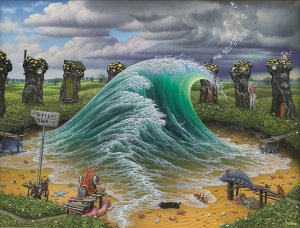 Jacek Yerka, PRYWATNA FALA, 2000