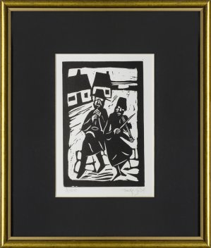 Jerzy Duda Gracz, DWAJ GRAJKOWIE, Z CYKLU JUDAICA, 1964